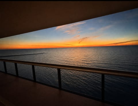 Sunset over the Gulf from Clearwater Beach extended stay rental